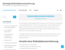 Tablet Screenshot of guenstige-risikolebensversicherung.de
